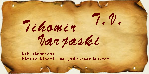 Tihomir Varjaški vizit kartica